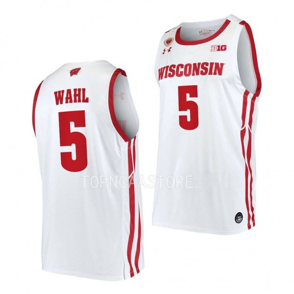 Wisconsin Badgers Tyler Wahl Home Basketball 2022-23 Replica Jersey White