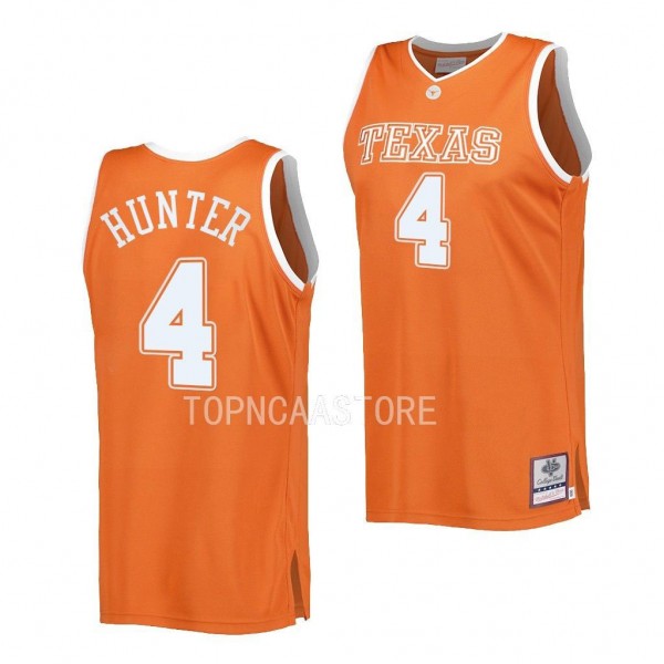 Tyrese Hunter Texas Longhorns #4 Orange Throwback ...