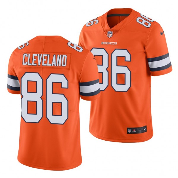 Denver Broncos Tyrie Cleveland Orange 2020 NFL Draft Men's Color Rush Limited Jersey