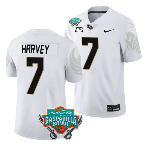 2023 Gasparilla Bowl R.J. Harvey UCF Knights #7 Wh...