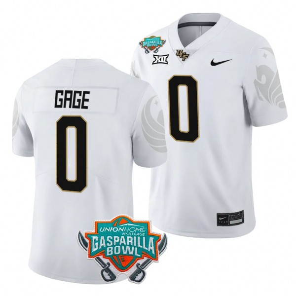 2023 Gasparilla Bowl Stacy Gage UCF Knights #0 Whi...