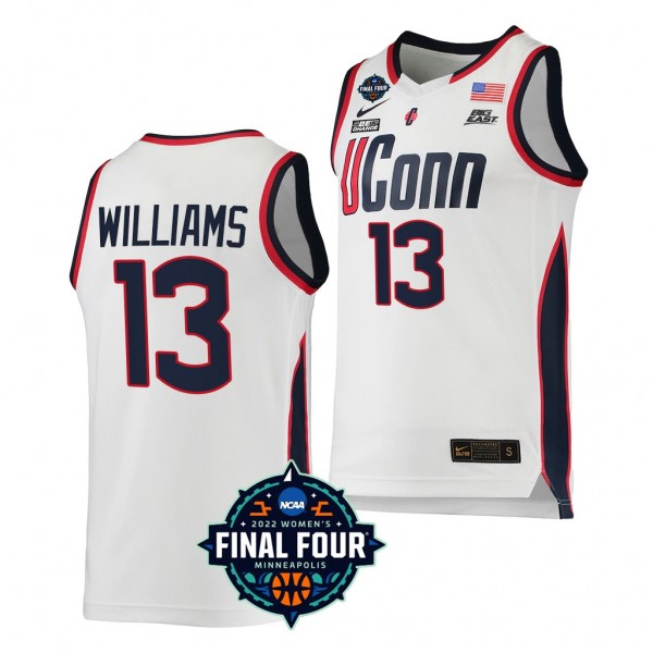 Christyn Williams UConn Huskies 2022 March Madness Final Four Jersey - White
