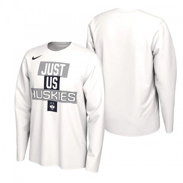 UConn Huskies Nike Basketball JUST US Bench Legend T-Shirt White