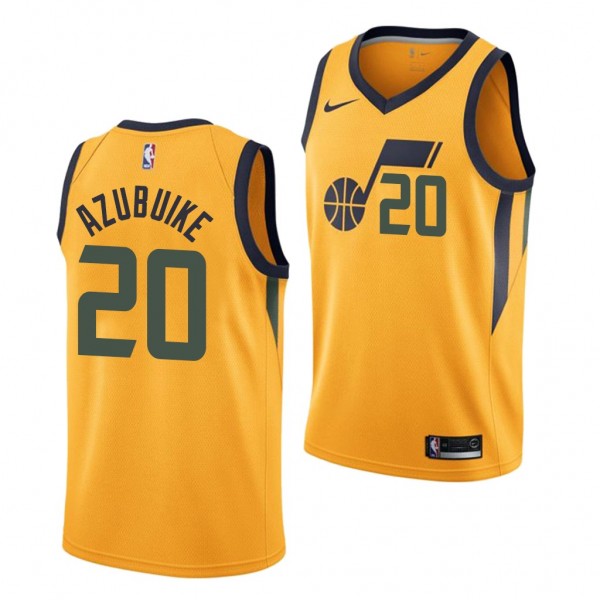 Udoka Azubuike Utah Jazz 2020 NBA Draft Yellow Jer...