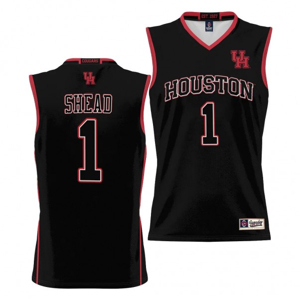 Houston Cougars Jamal Shead NIL Basketball Black L...