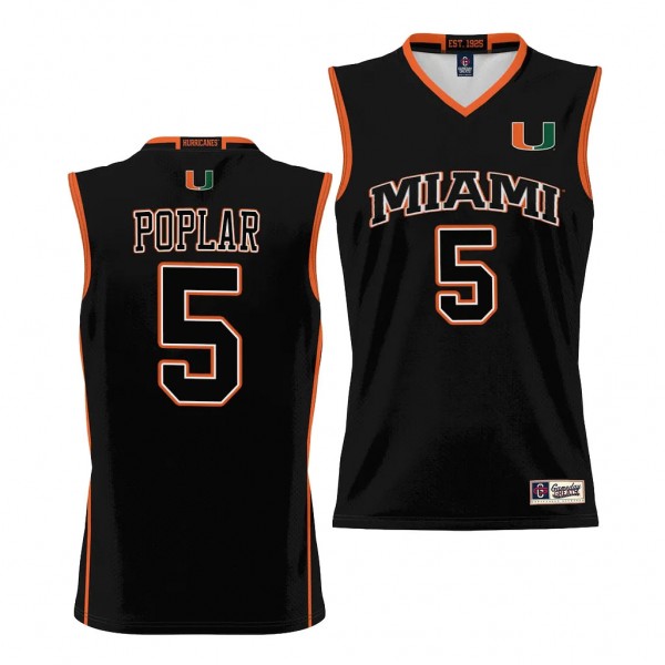 Miami Hurricanes Wooga Poplar NIL Basketball Black...