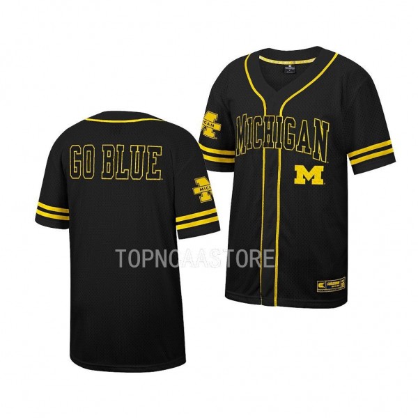 Michigan Wolverines Free Spirited Black Button-Up ...