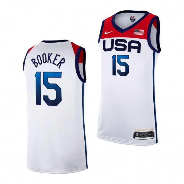 USA Basketball Devin Booker Tokyo Olympics 2021 Wh...