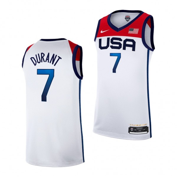 USA Basketball Kevin Durant Tokyo Olympics 2021 Wh...