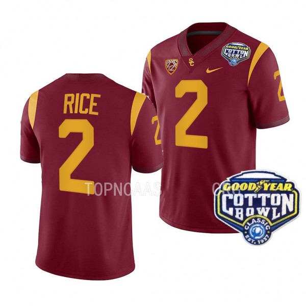 Brenden Rice USC Trojans 2023 Cotton Bowl Cardinal...