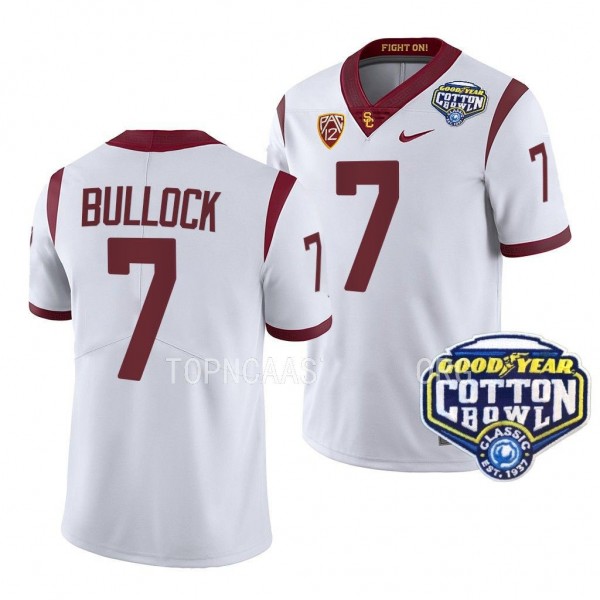 USC Trojans 2023 Cotton Bowl Calen Bullock #7 Whit...