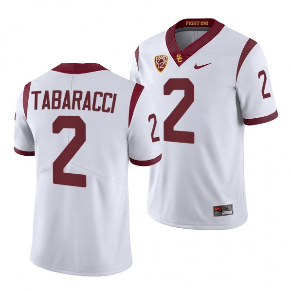 Carson Tabaracci USC Trojans College Football White 2022-23 2 Jersey Men