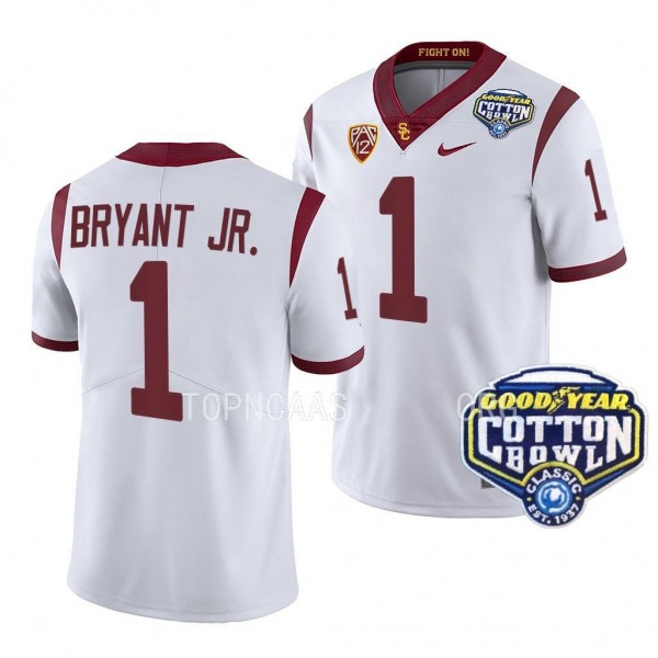 USC Trojans 2023 Cotton Bowl Gary Bryant Jr. #1 White Men's College Football Jersey