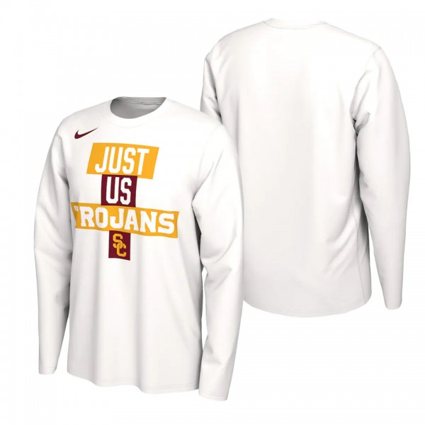 USC Trojans Nike Basketball JUST US Bench Legend T-Shirt White
