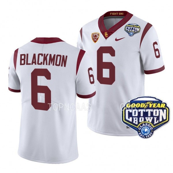 USC Trojans 2023 Cotton Bowl Mekhi Blackmon #6 Whi...