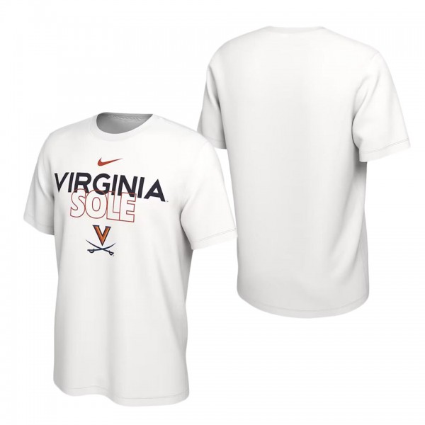 Virginia Cavaliers On Court Bench T-Shirt White