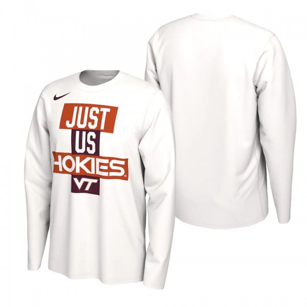 Virginia Tech Hokies Nike Basketball JUST US Bench Legend T-Shirt White