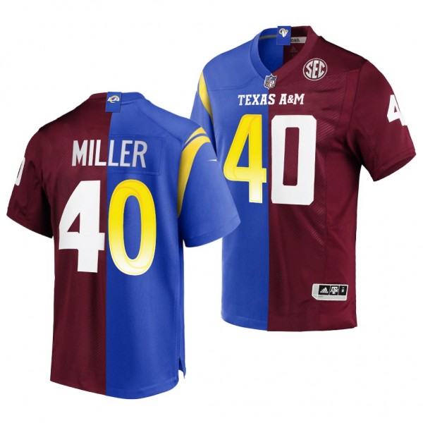 Los Angeles Rams Von Miller #40 Royal Maroon NFL N...