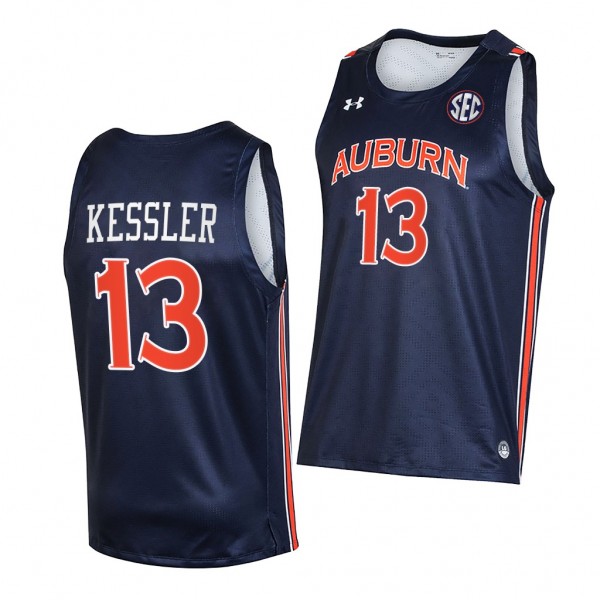 Walker Kessler #13 Auburn Tigers 2021-22 College Basketball Navy Jersey