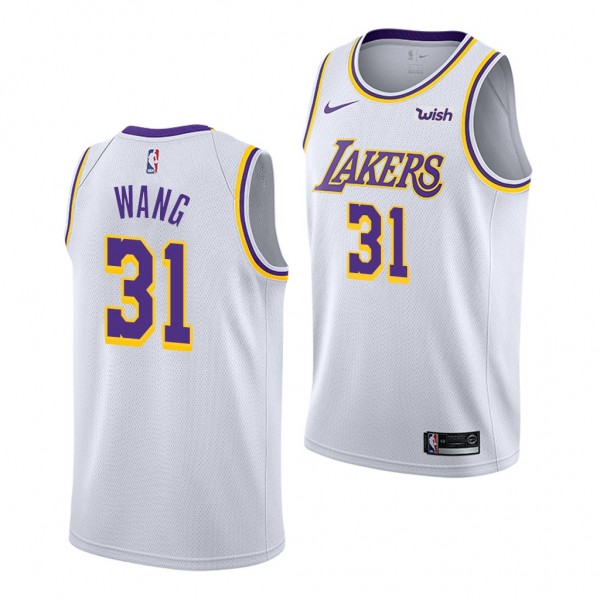 Wang Zhelin Los Angeles Lakers White Jersey Associ...