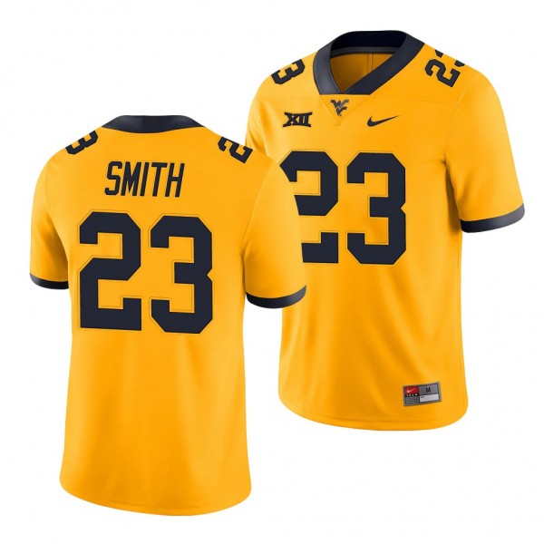West Virginia Mountaineers Tykee Smith 23 Gold Throwback Alternate Game Jersey Men's