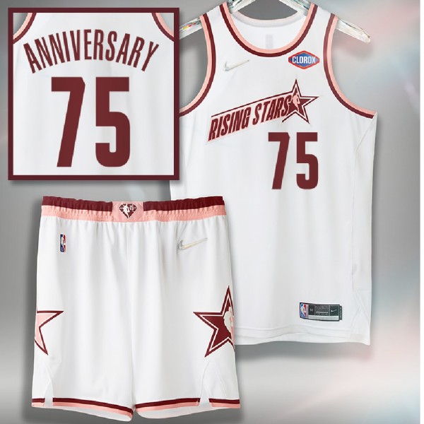 2022 Clorox Rising Stars NBA #75 White Shorts Set ...