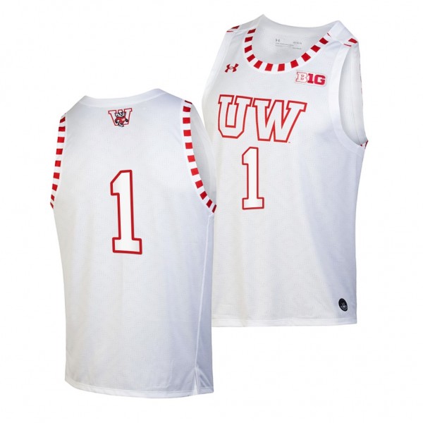 #1 Wisconsin Badgers 2021-22 By The Players Alternate Basketball White Jersey