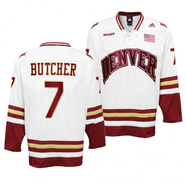 Will Butcher Denver Pioneers White Premier NHL Dev...