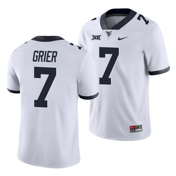 West Virginia Mountaineers Will Grier White Game Men's College Football Jersey