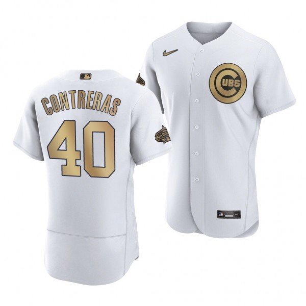 2022 MLB All-Star Game Willson Contreras Chicago Cubs #40 White Authentic Jersey Men's