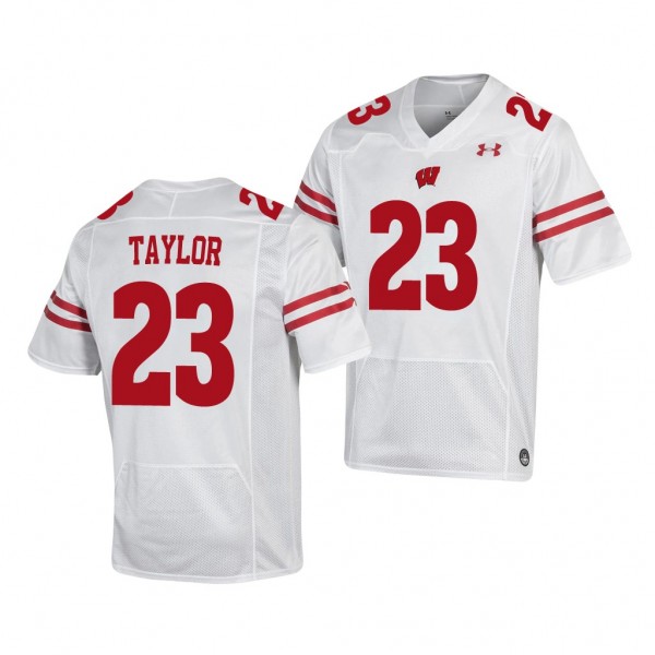Wisconsin Badgers Jonathan Taylor 23 White Replica...
