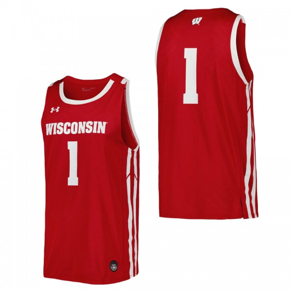 Wisconsin Badgers Under Armour Replica Basketball Jersey Red