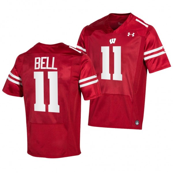 Skyler Bell Wisconsin Badgers #11 Red Jersey Pick-...
