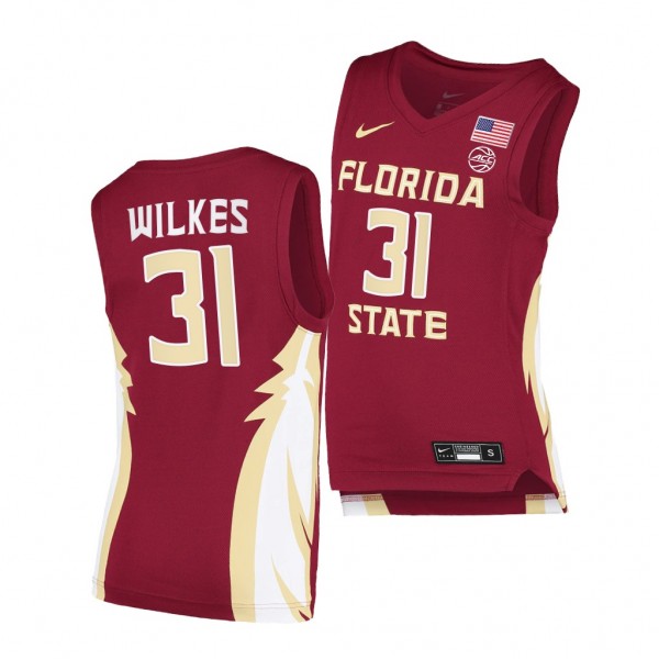 Florida State Seminoles Wyatt Wilkes Garnet Replica College Basketball Jersey