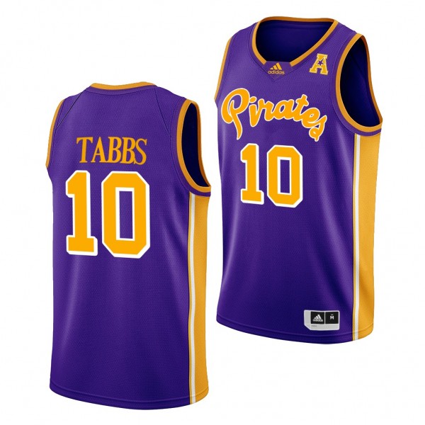 Wynston Tabbs ECU Pirates #10 Purple College Basketball Jersey 2022-23