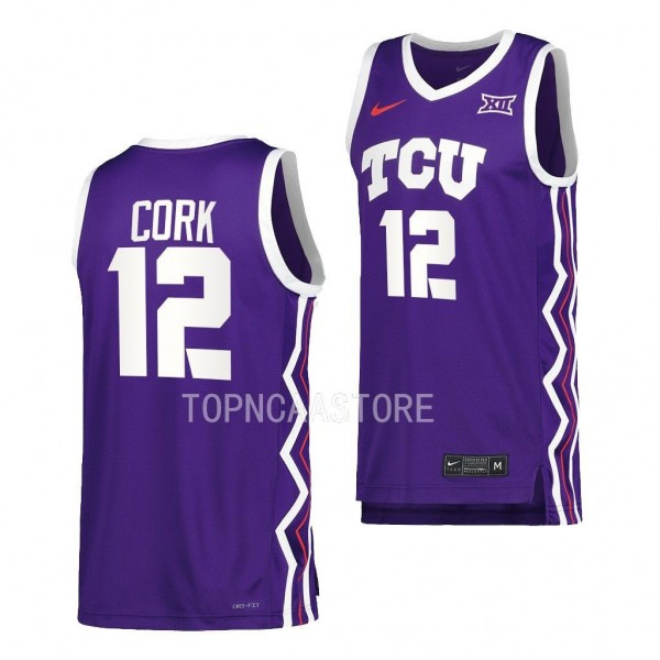 Xavier Cork #12 TCU Horned Frogs College Basketbal...