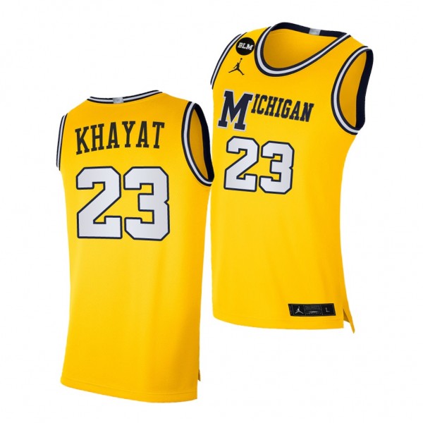 Youssef Khayat Michigan Wolverines Limited Basketball Jersey Maize