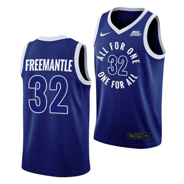 Xavier Musketeers All For One Zach Freemantle #32 Blue Basketball Jersey Men's