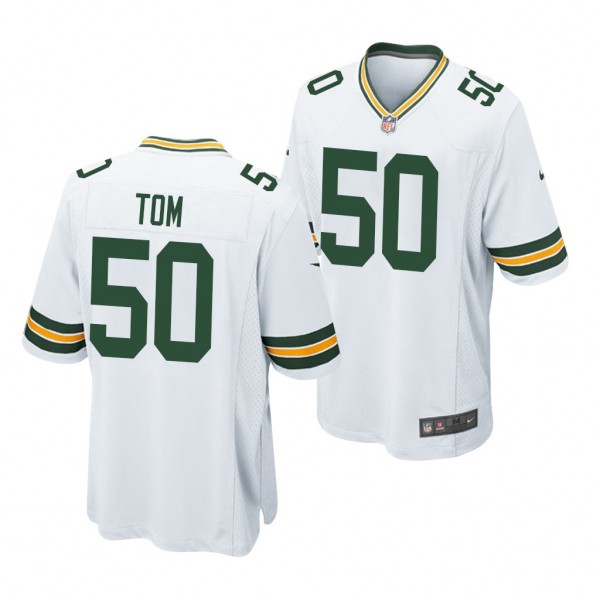 Zach Tom #50 Green Bay Packers 2022 NFL Draft Whit...