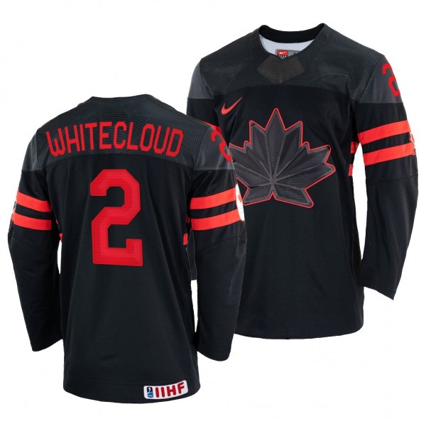 Canada Hockey Zach Whitecloud #2 Black Replica Jer...