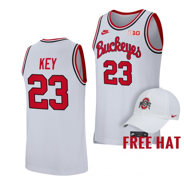 Zed Key Ohio State Buckeyes 2021-22 College Basketball Key Retro Jersey Free Hat