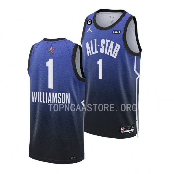 Zion Williamson Pelicans #1 2023 NBA All-Star Blue...